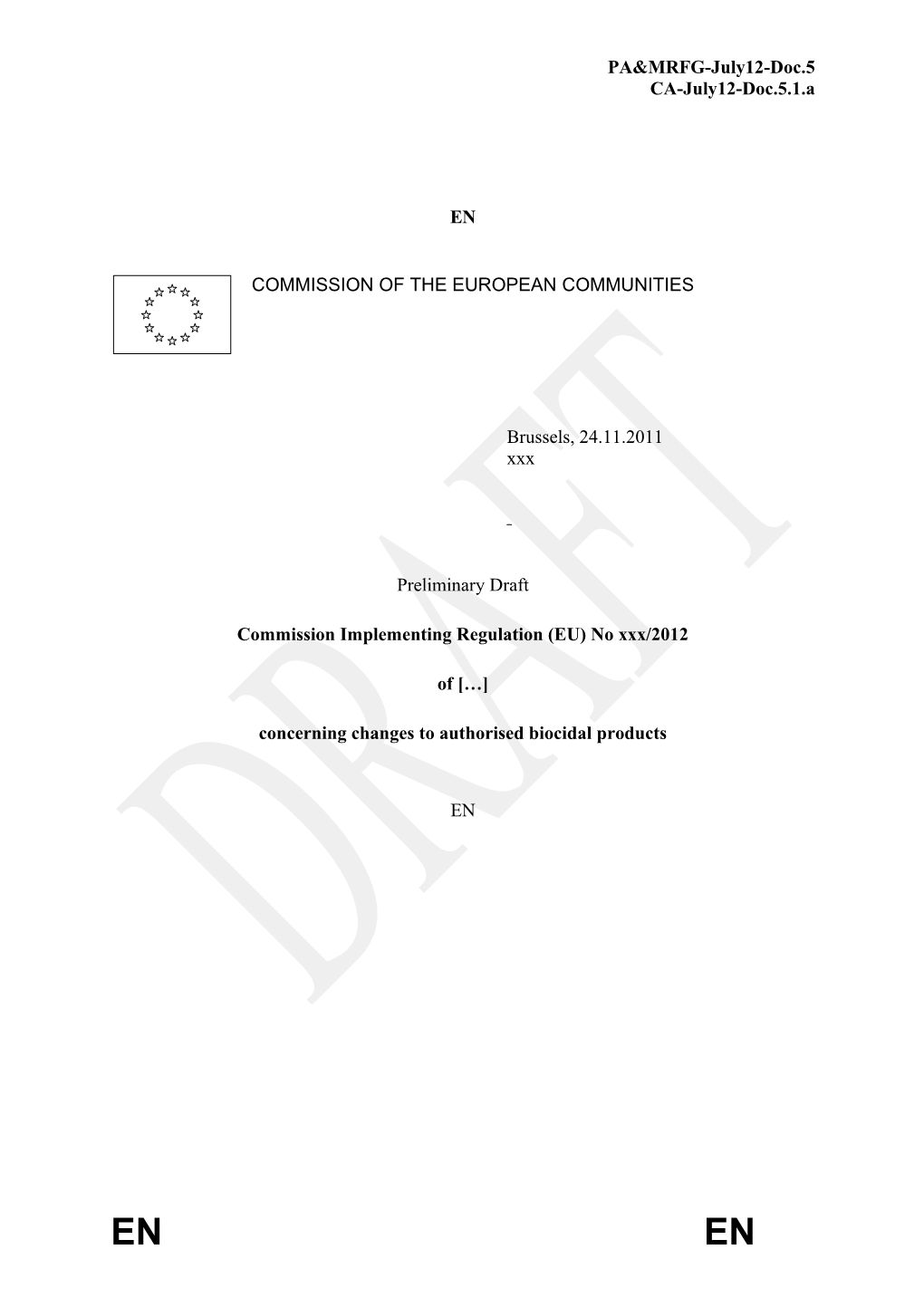 Representatives of Member States Competent Authorities for the Placing of Biocidal Products