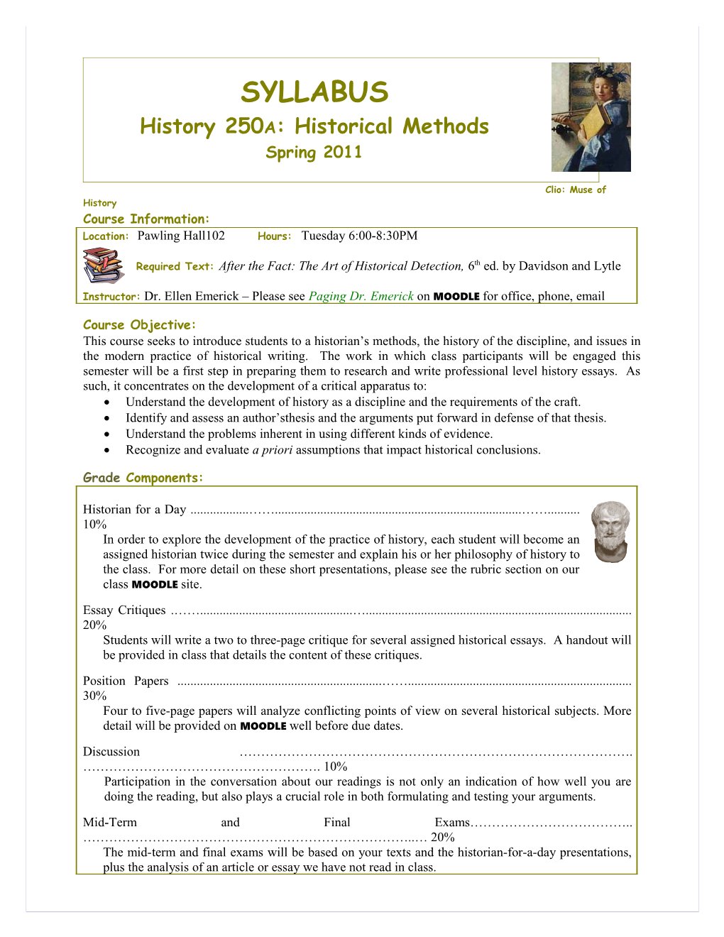 History 250A: Historical Methods