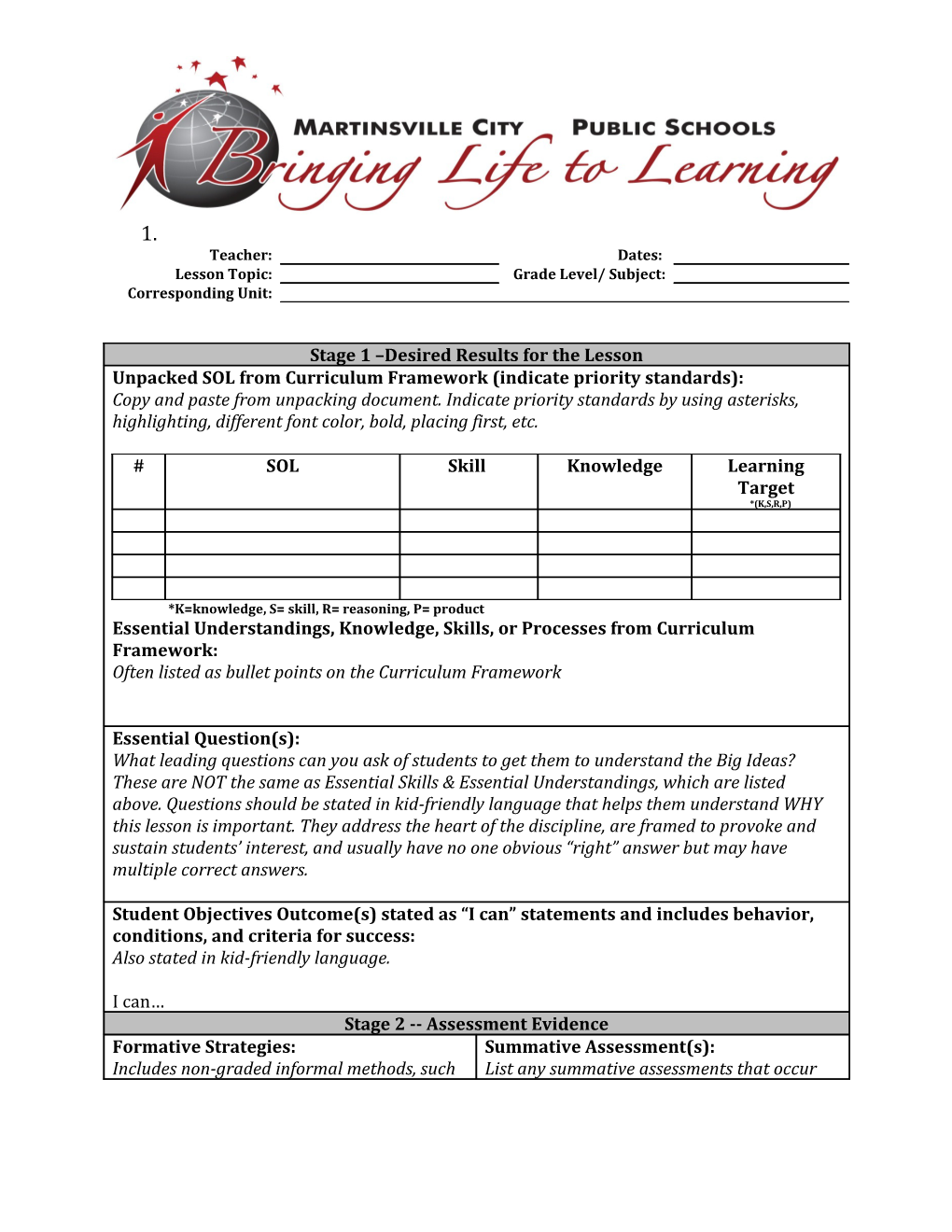 * Use These Sections to Plan for Pre-Teaching Tier 2 and 3 Students