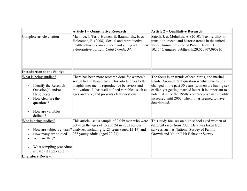 Article 1 Quantitative Research