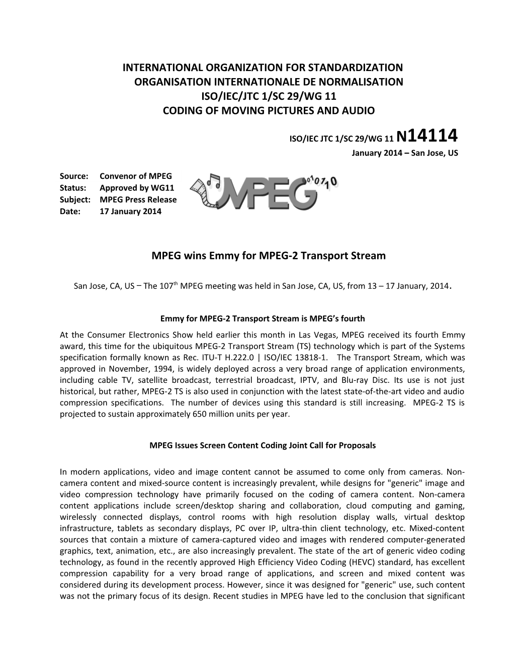 International Organisation for Standardisation s13