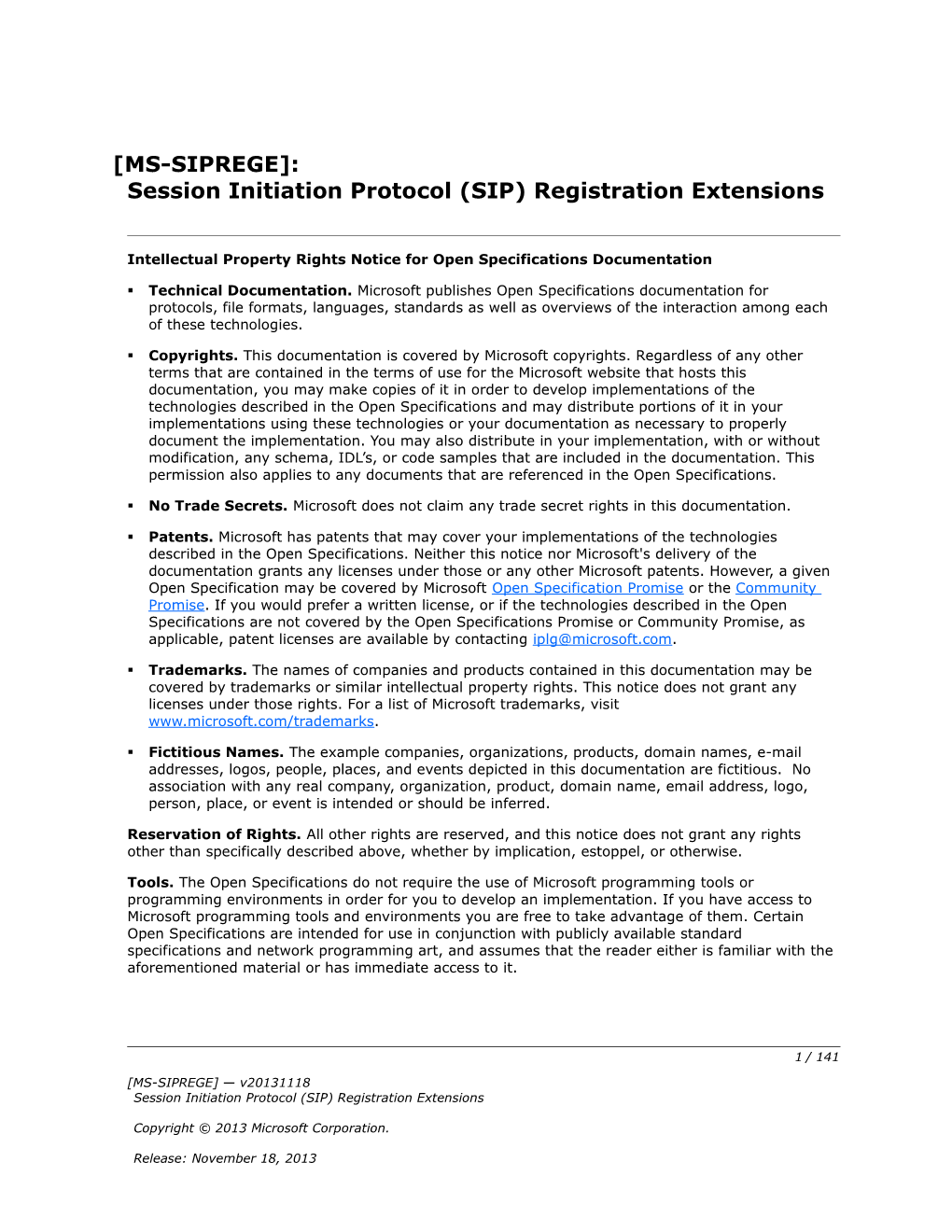 Intellectual Property Rights Notice for Open Specifications Documentation s7