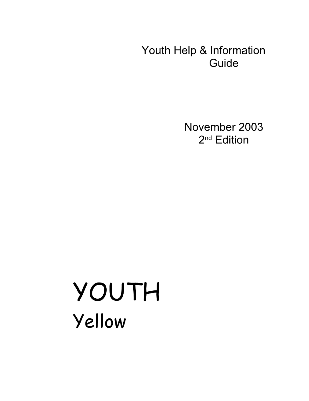 Youth Help & Information