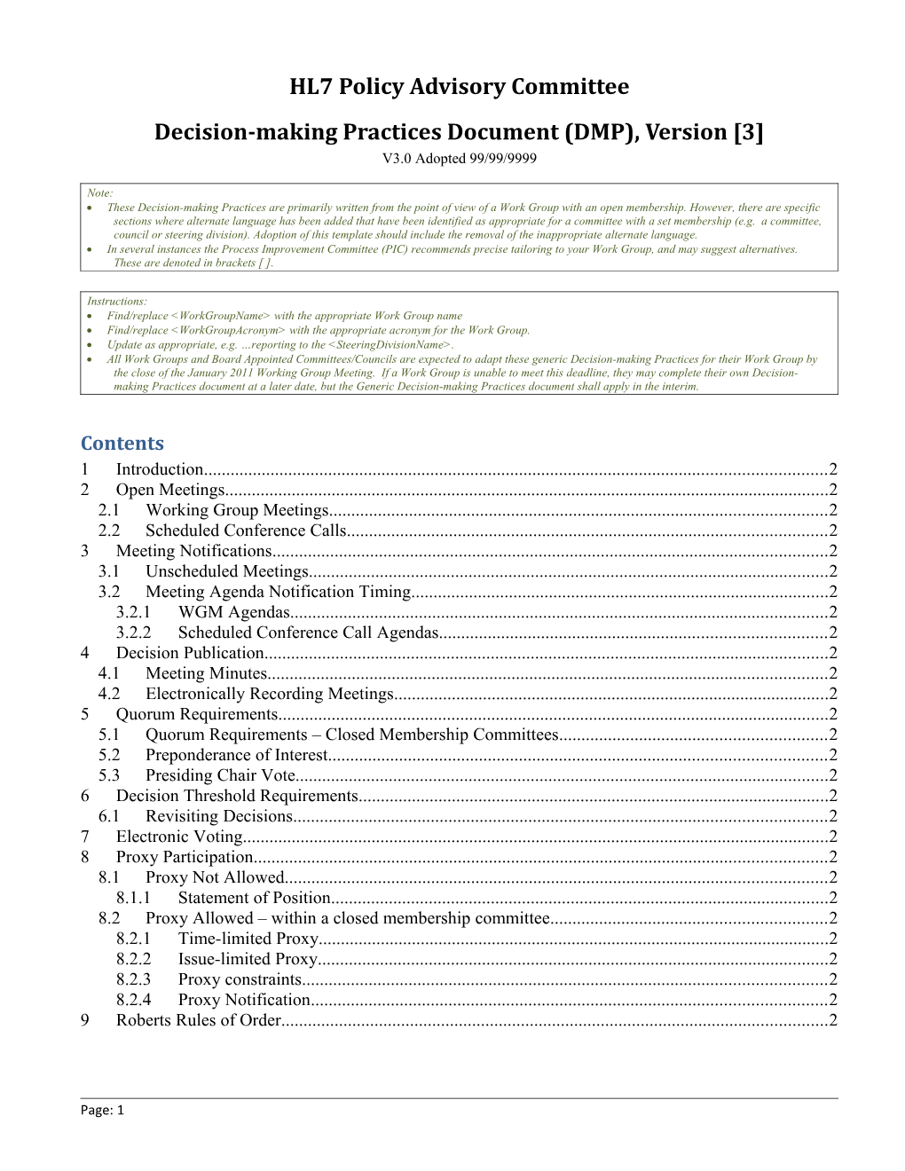 Committee Decision-Making Practices V1.0