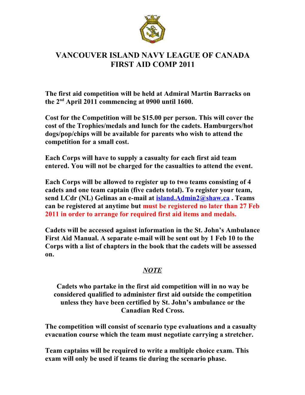 Vancouver Island Navy League of Canada