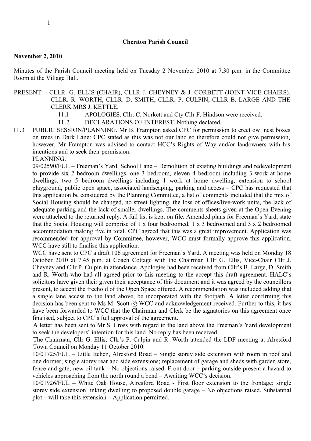 Cheriton Parish Council