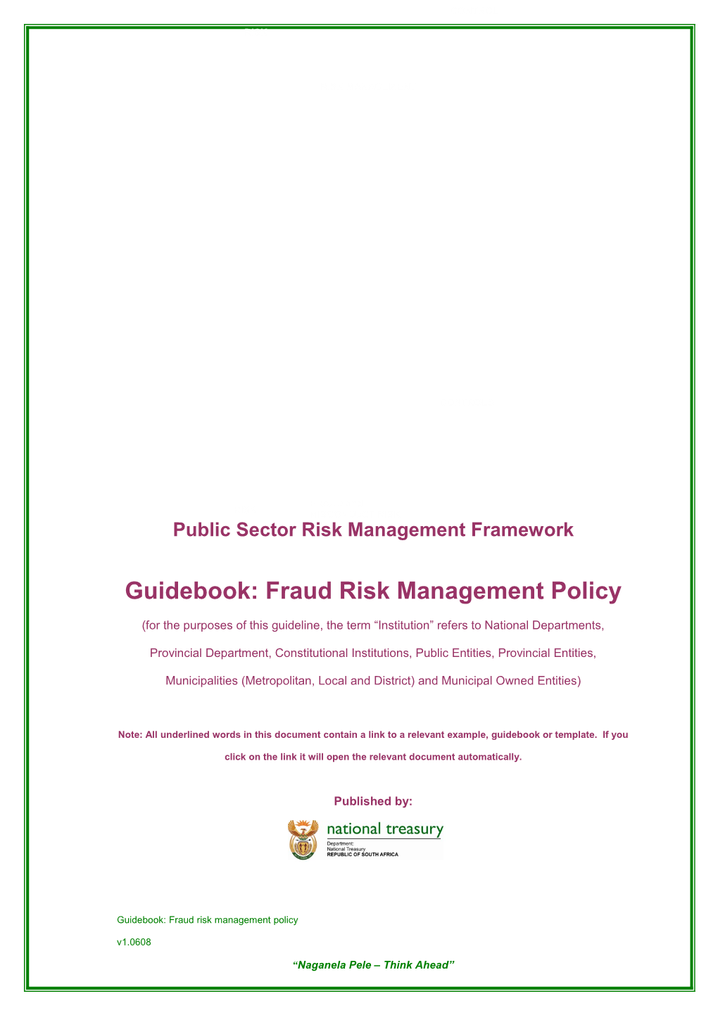 Enterprise Risk Management Framework s1
