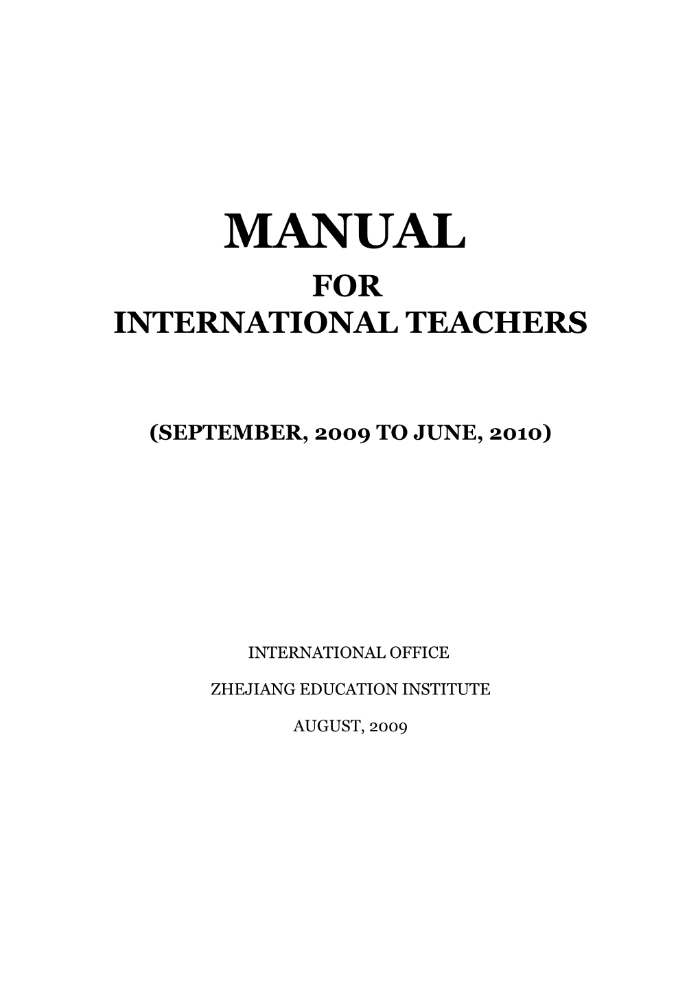 International Teachers