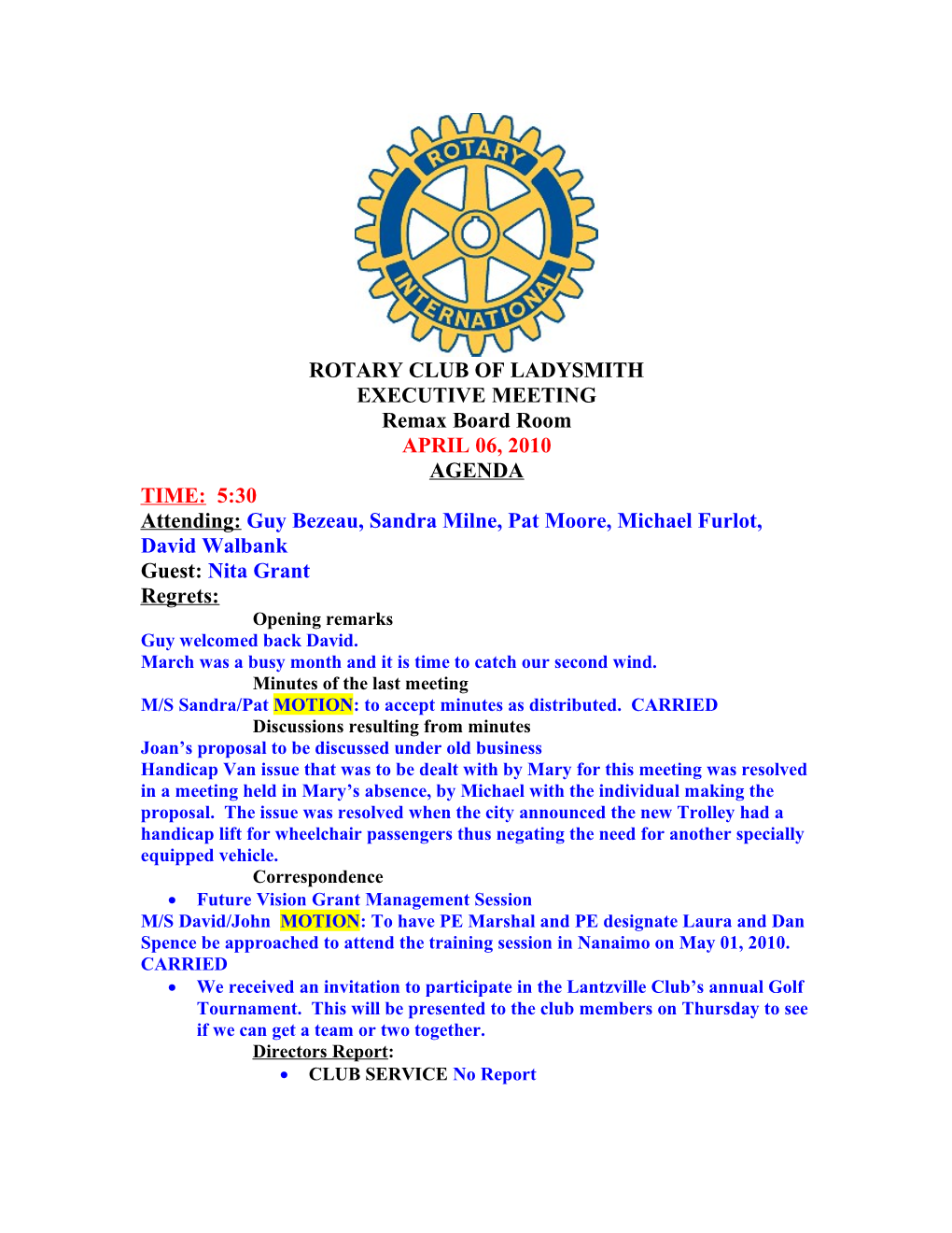 Rotary Club of Ladysmith