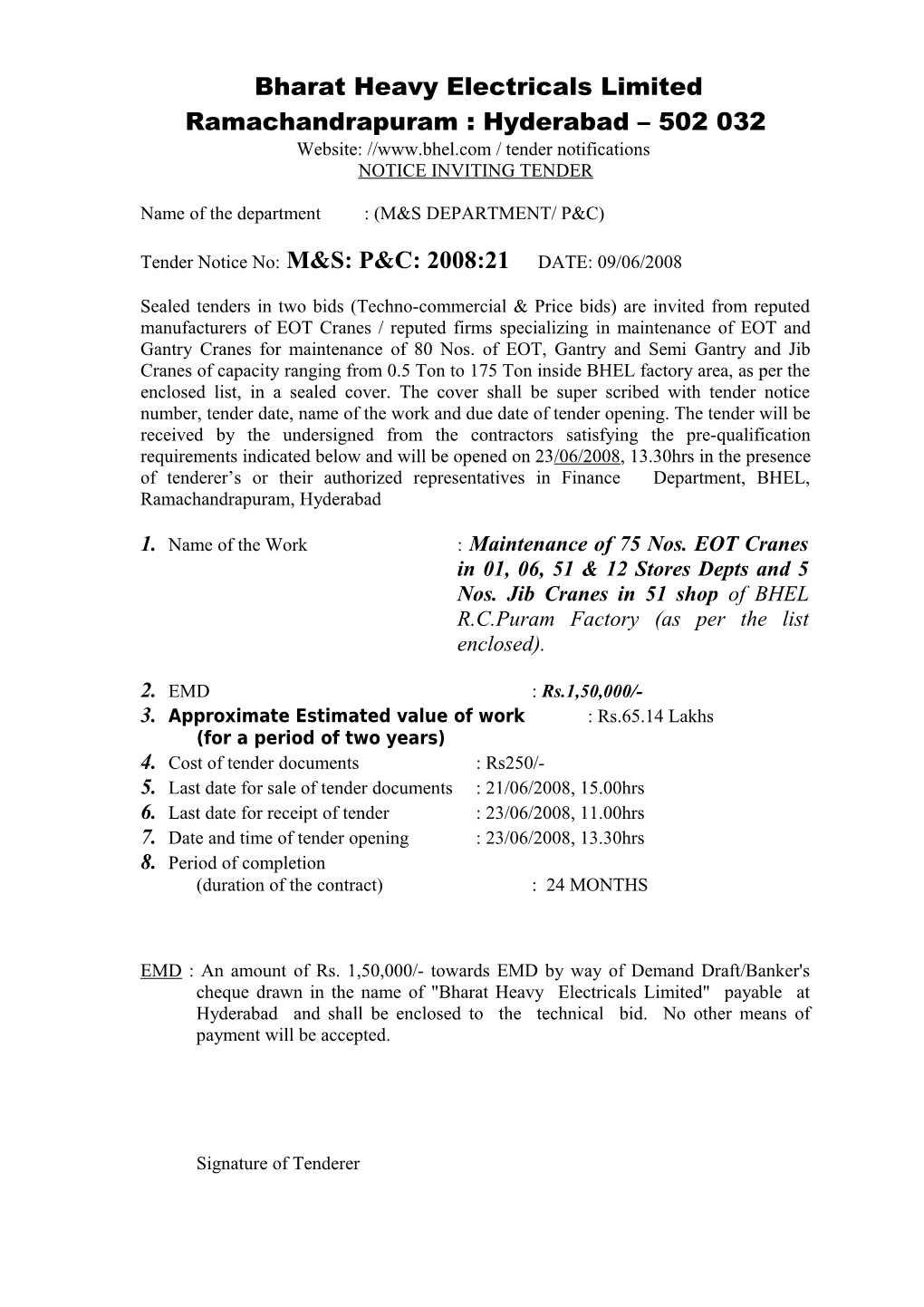 Bharat Heavy Electricals Limited s1