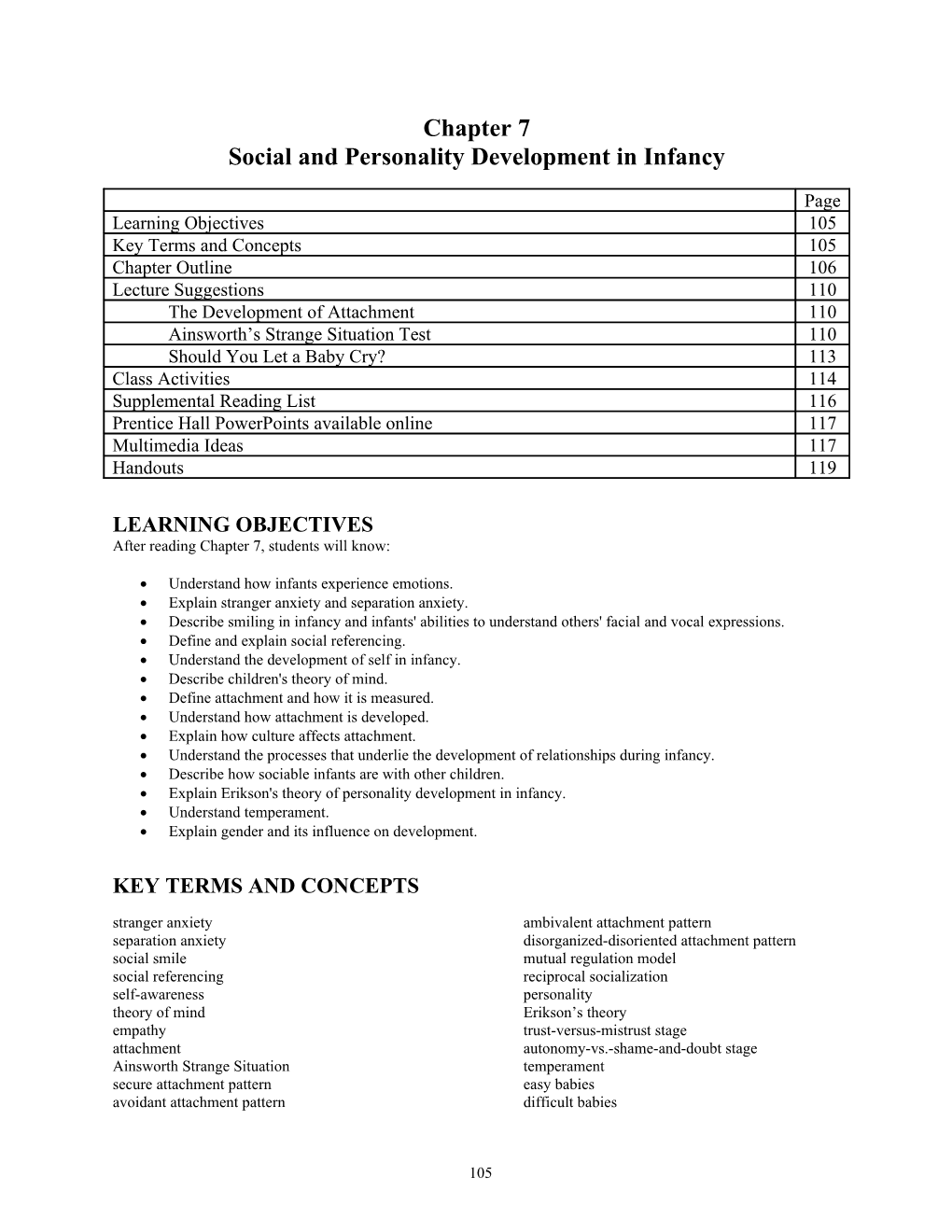 Social and Personality Development in Infancy