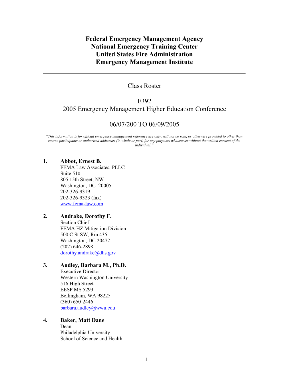 Federal Emergency Management Agency s2