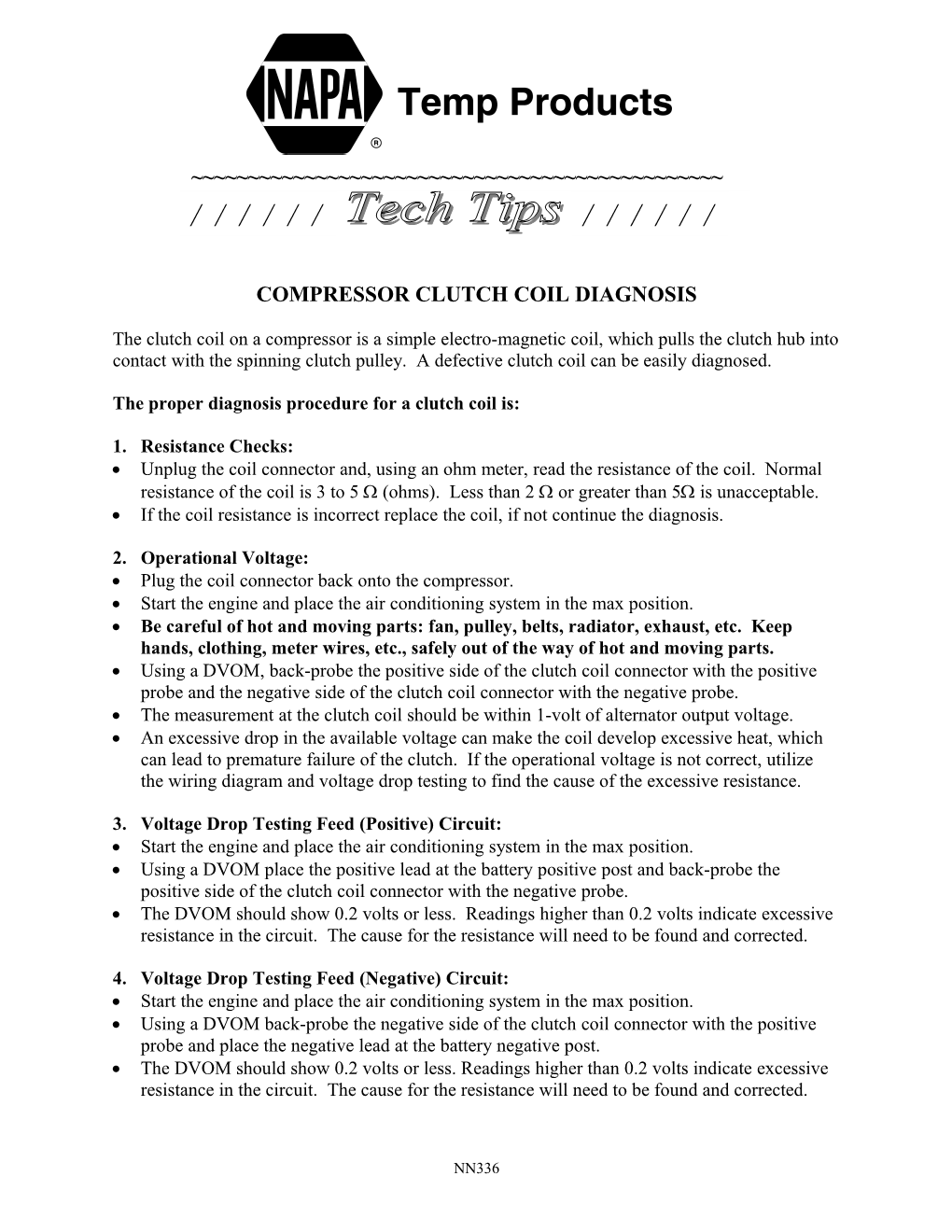 Compressor Clutch Coil Diagnosis