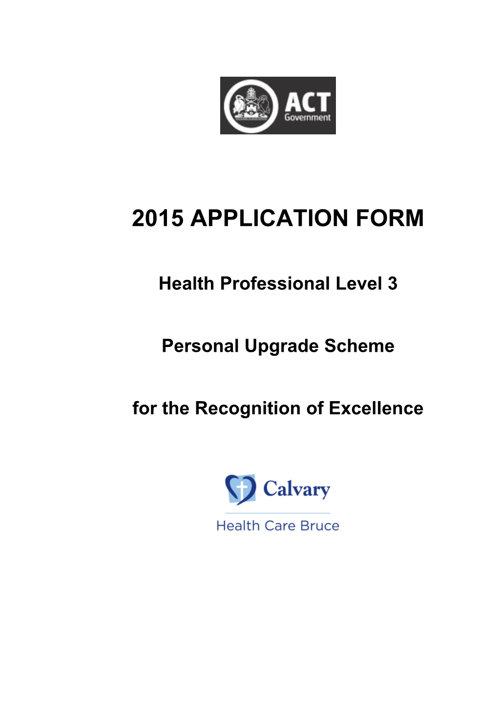 2015 Application Form