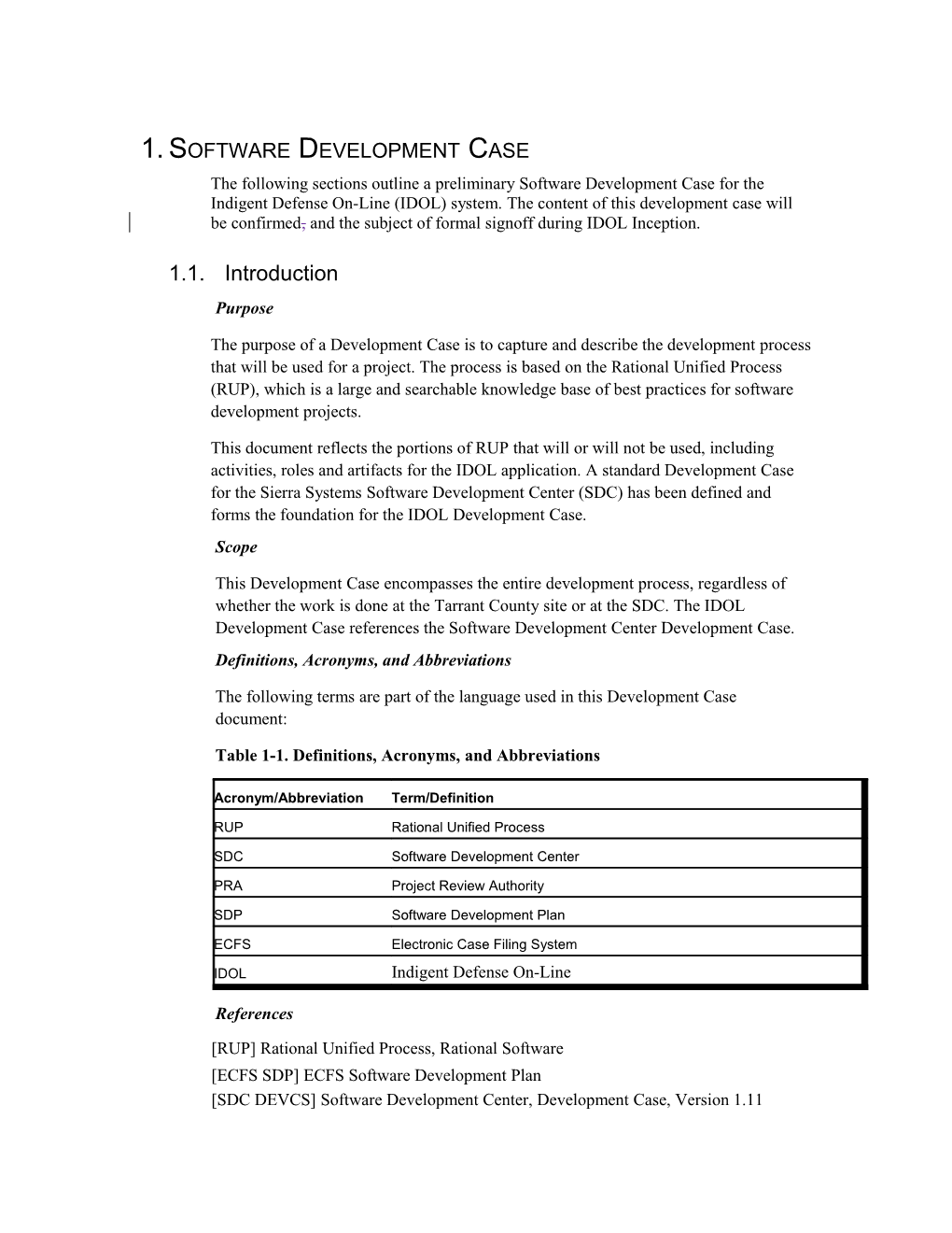 1. Software Development Case