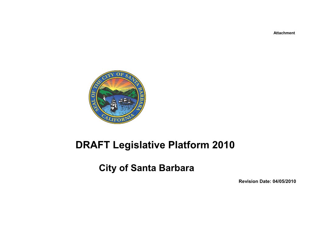 DRAFT Legislative Platform 2010