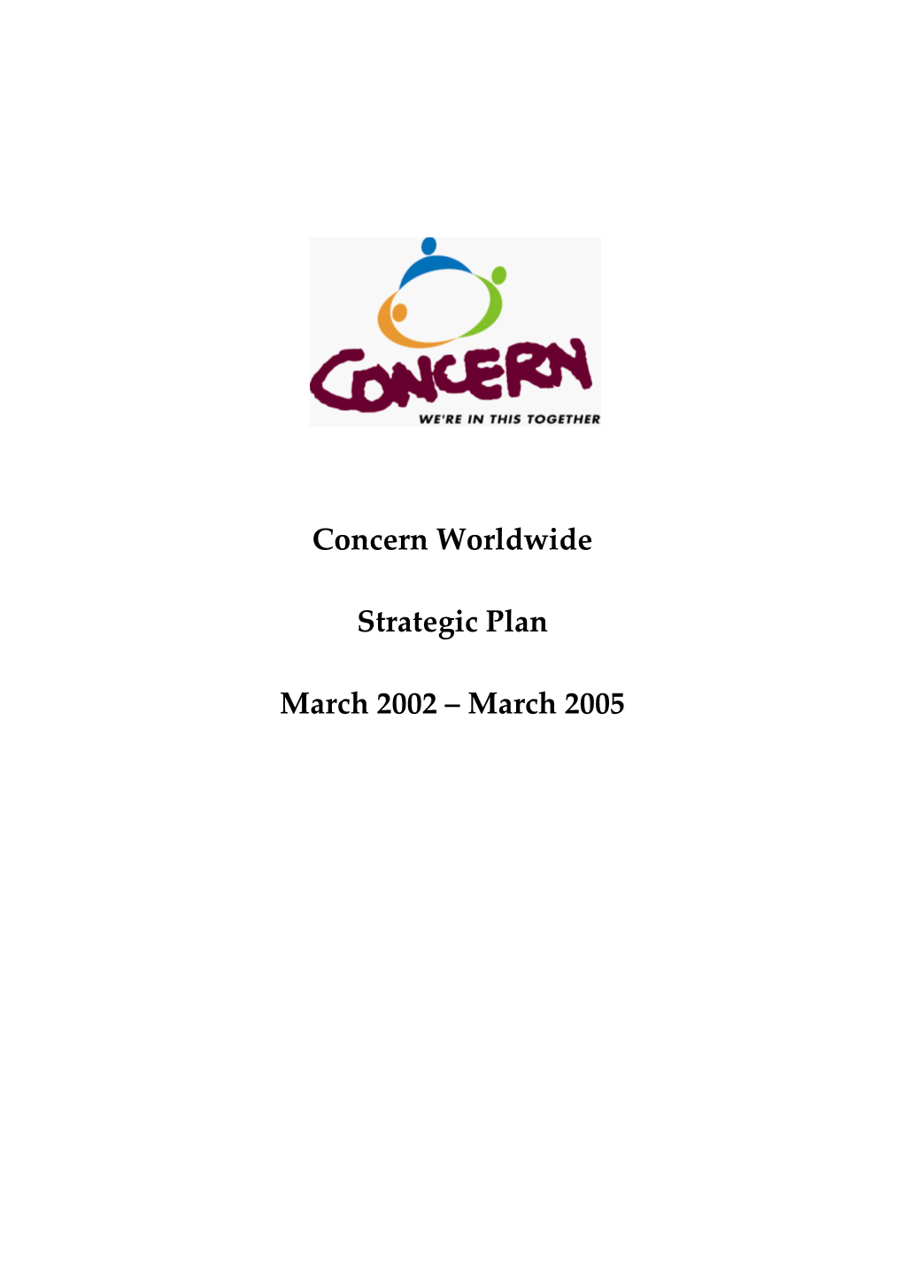 Concern Strategic Plan 2002-2005