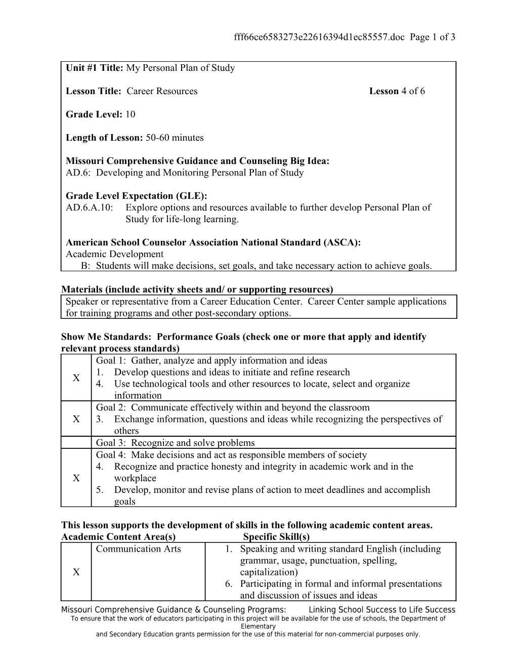 Materials (Include Activity Sheets And/ Or Supporting Resources) s19