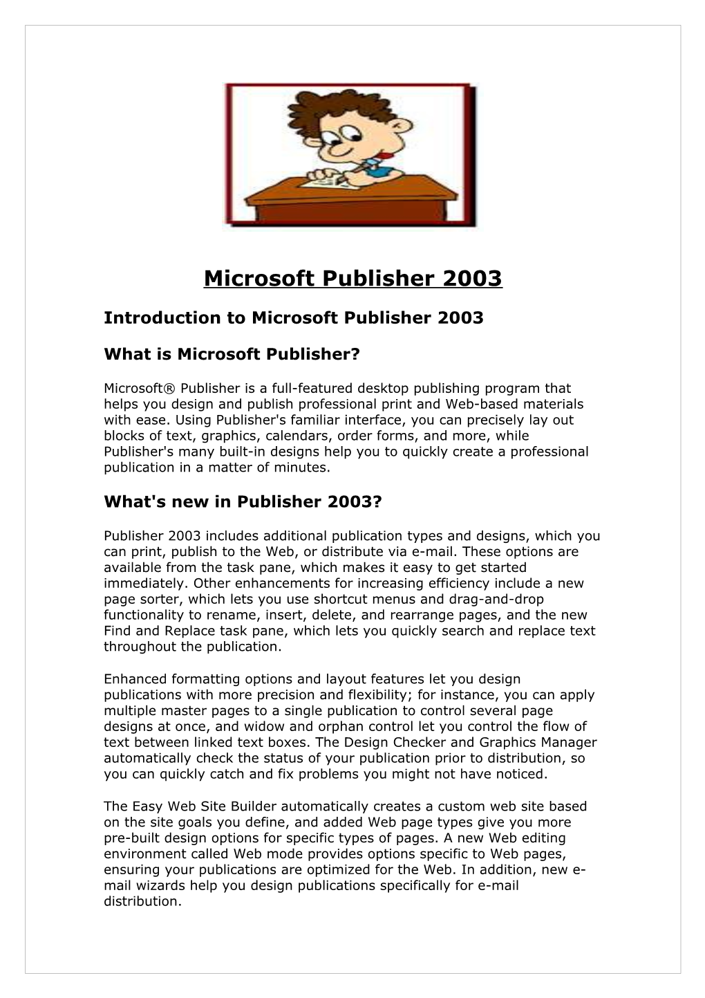 Microsoft Publisher 2003 s1