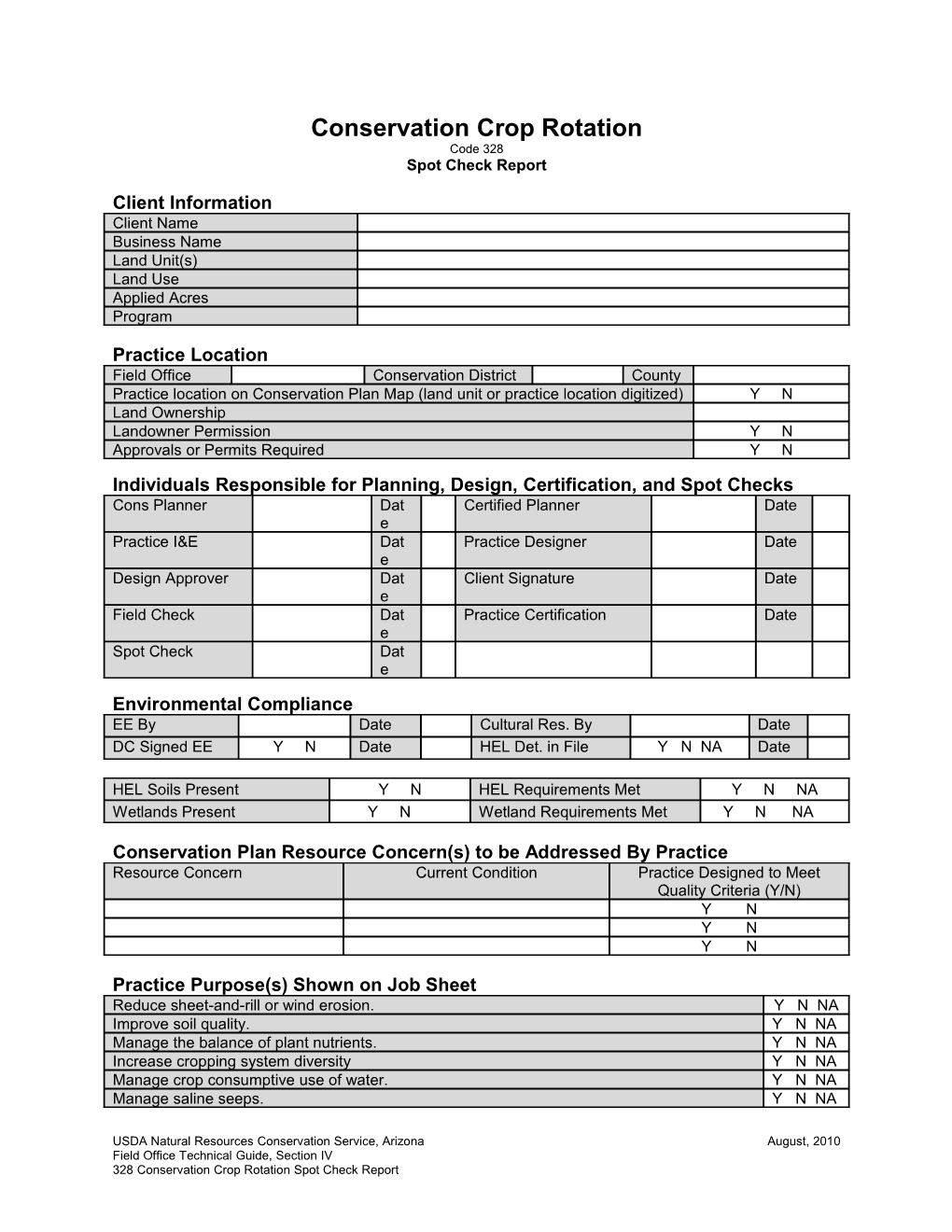 Conservation Crop Rotation