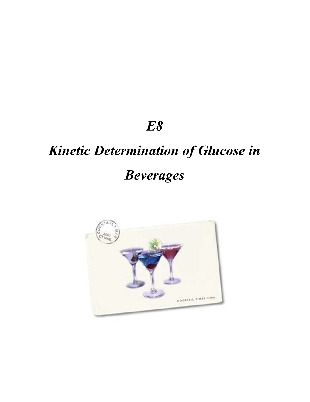 Kinetic Determination of Glucose in Beverages