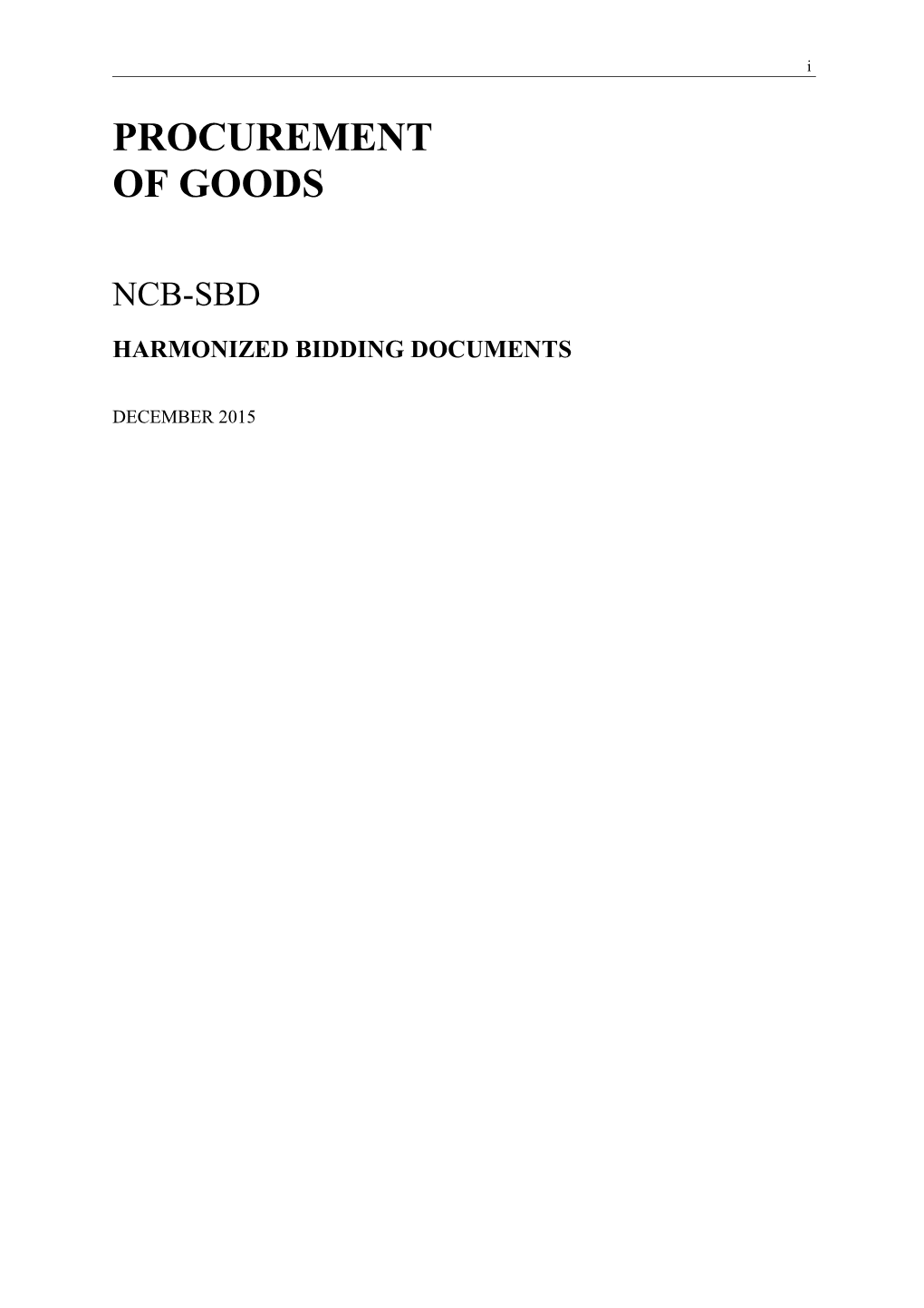 Standard Bidding Documents s5