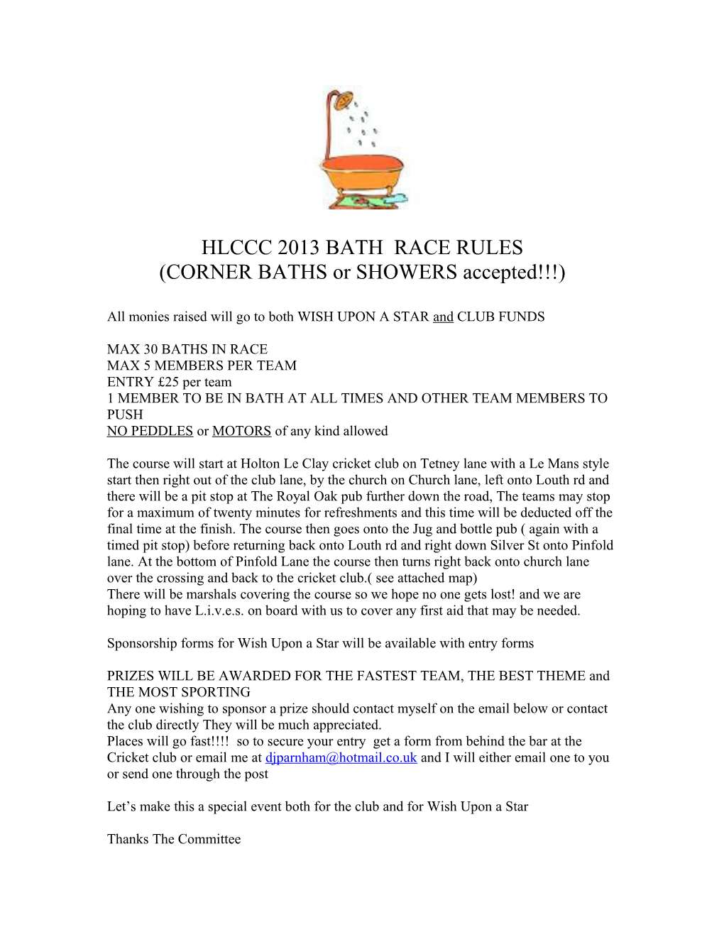 Hlccc 2013 Bath Race Rules