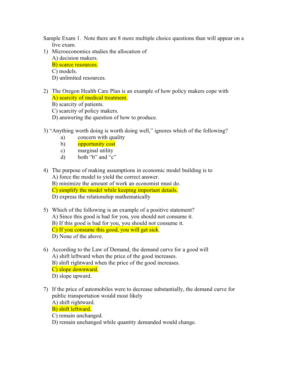 1)Microeconomics Studies the Allocation Of