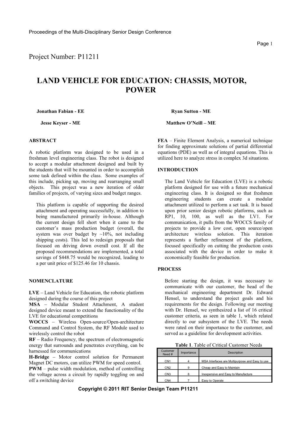 Proceedings of the Multi-Disciplinary Senior Design Conference Page 7 s1