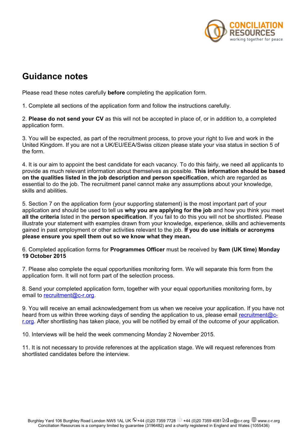 Please Read These Notes Carefully Before Completing the Application Form s2