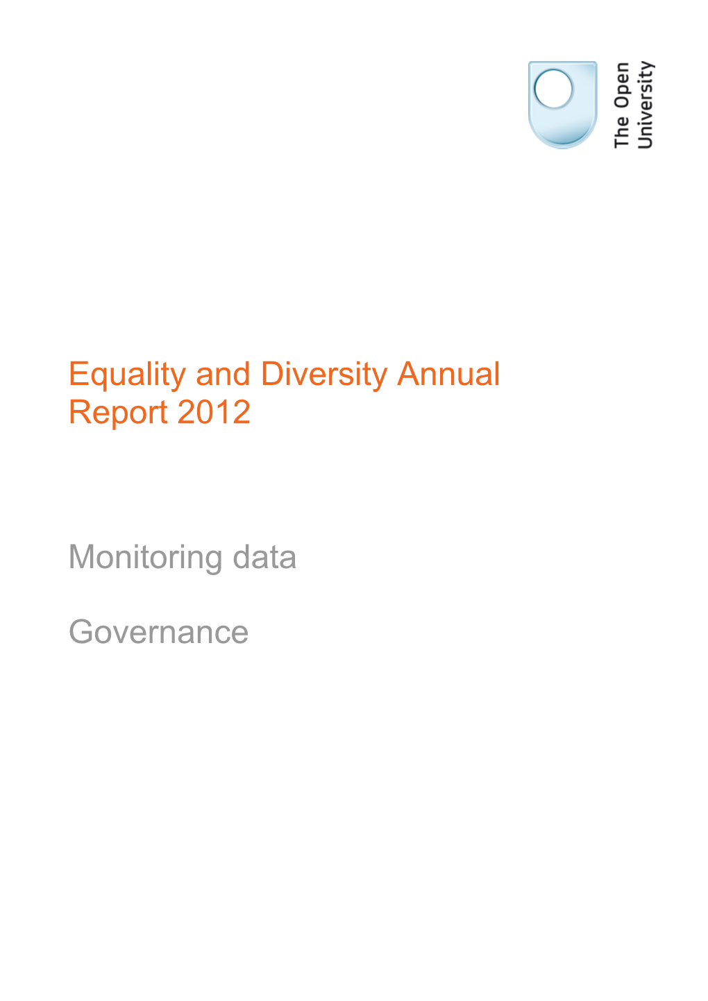 Equality and Diversity Data 2012 - Council & Senate