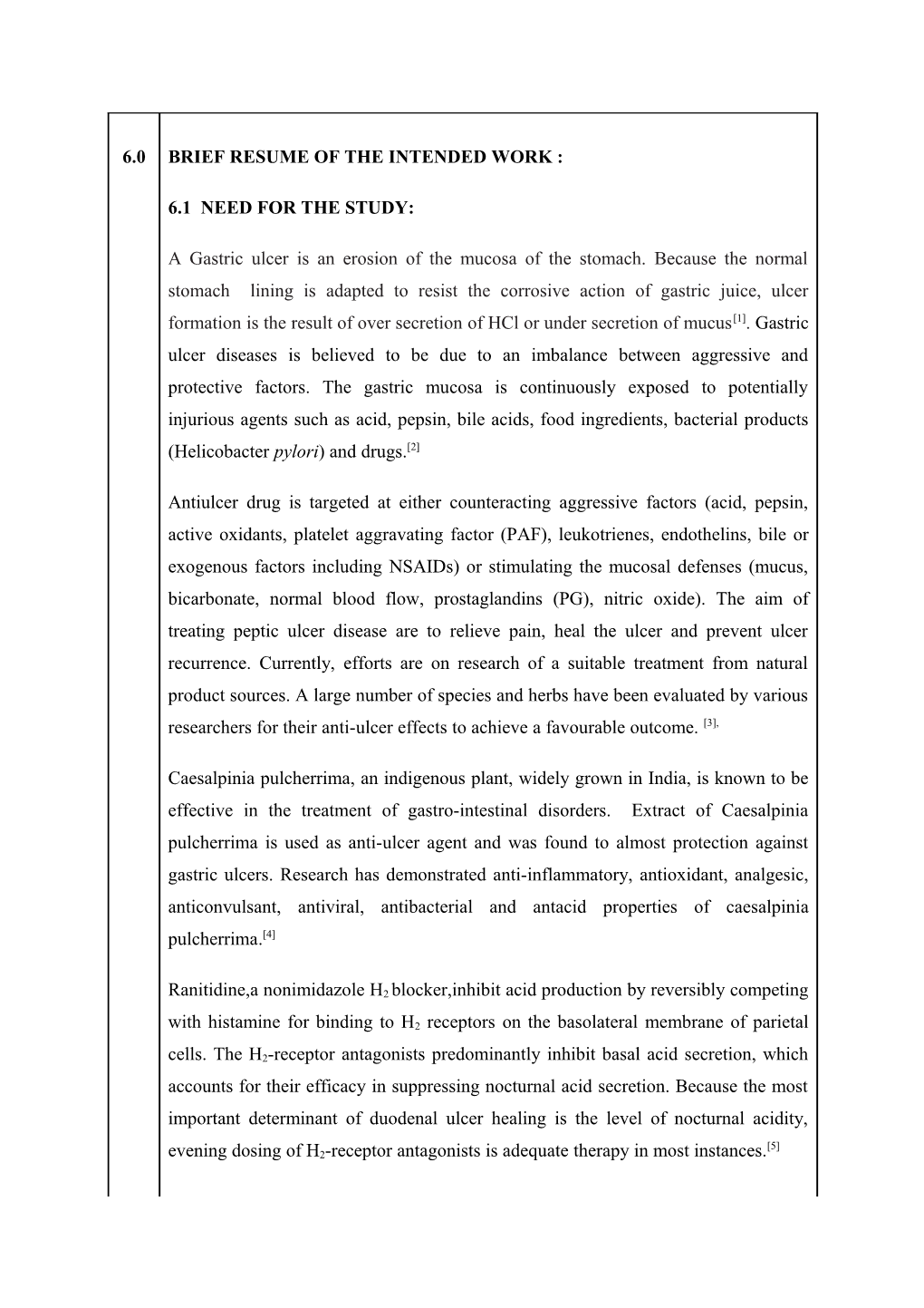 Antiulcer Activity of Hydro-Alcoholic Extract of Caesalpinia Pulcherrima (Stem Bark)