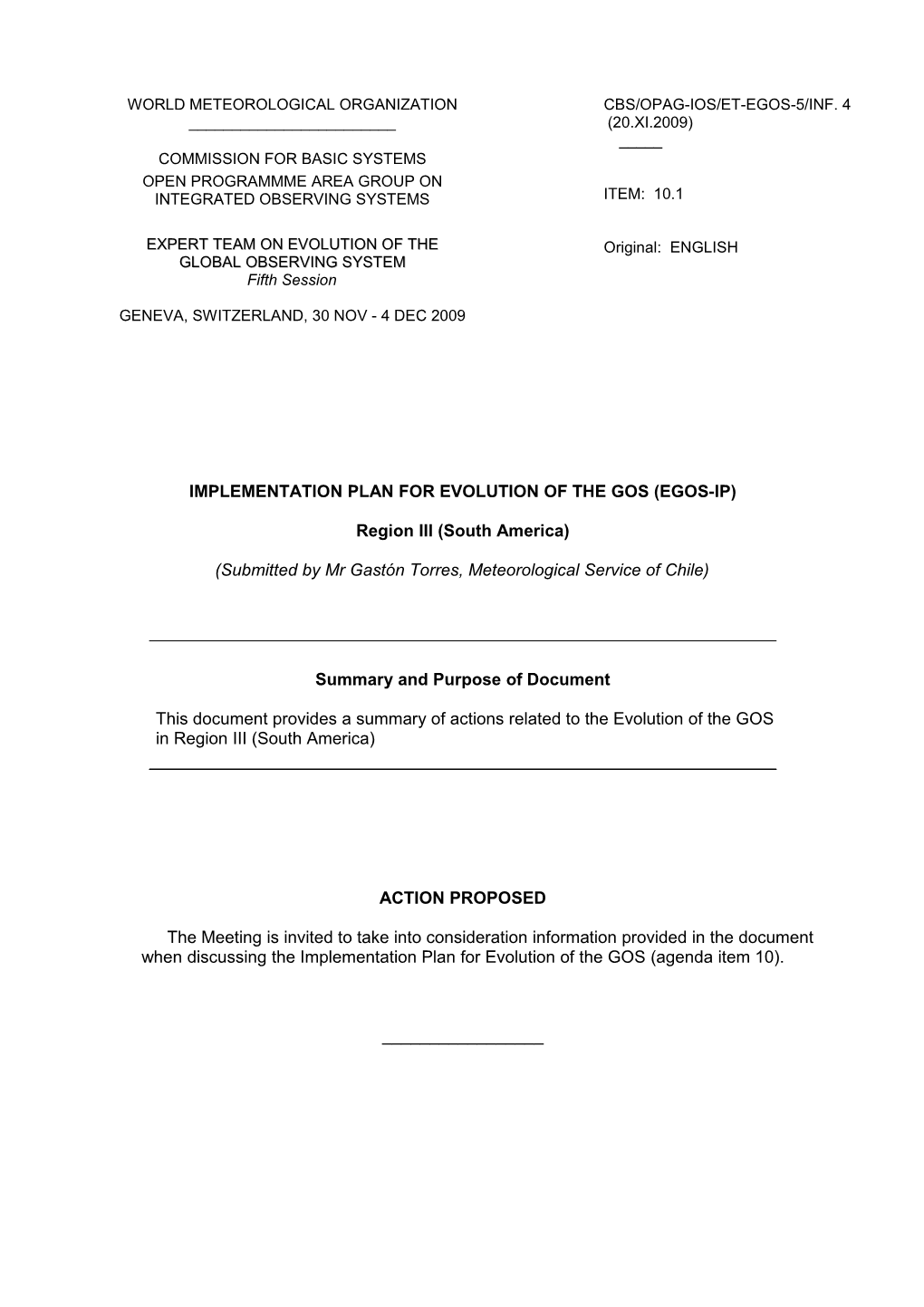 Report of the Implementation of RBCN/GSN and GUAN in RA III